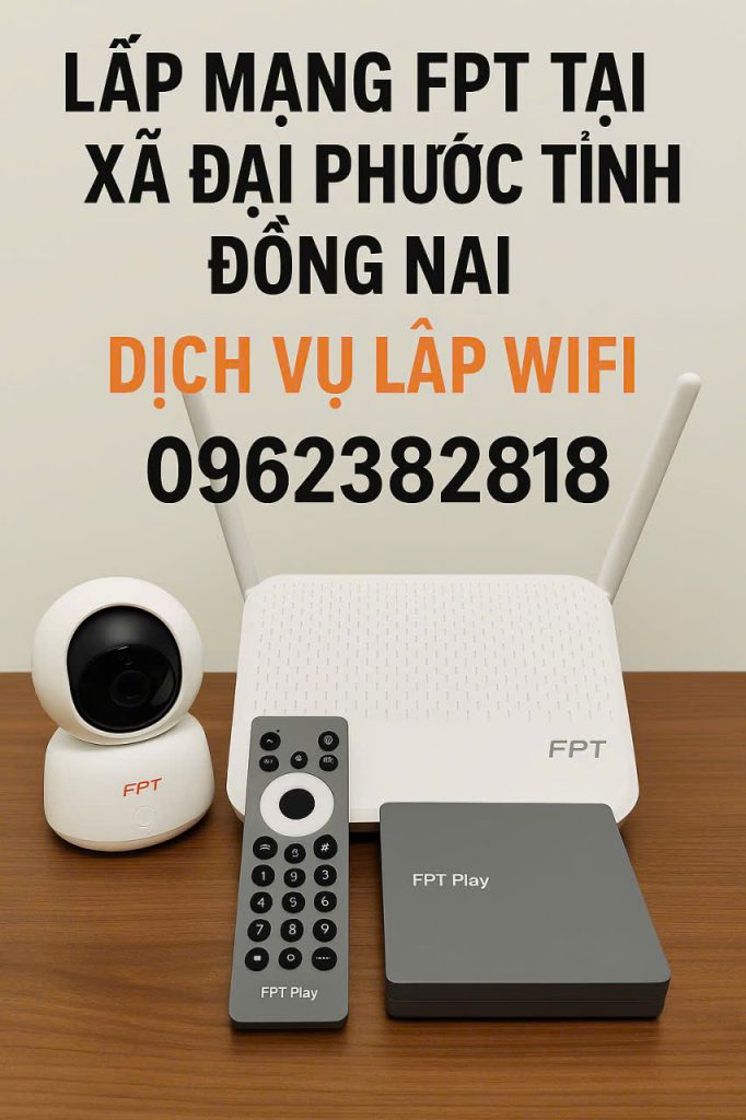 Lắp mạng FPT tại xã Đại Phước Đồng Nai – Giải pháp Internet tốc độ cao, tiết kiệm, đáng tin cậy